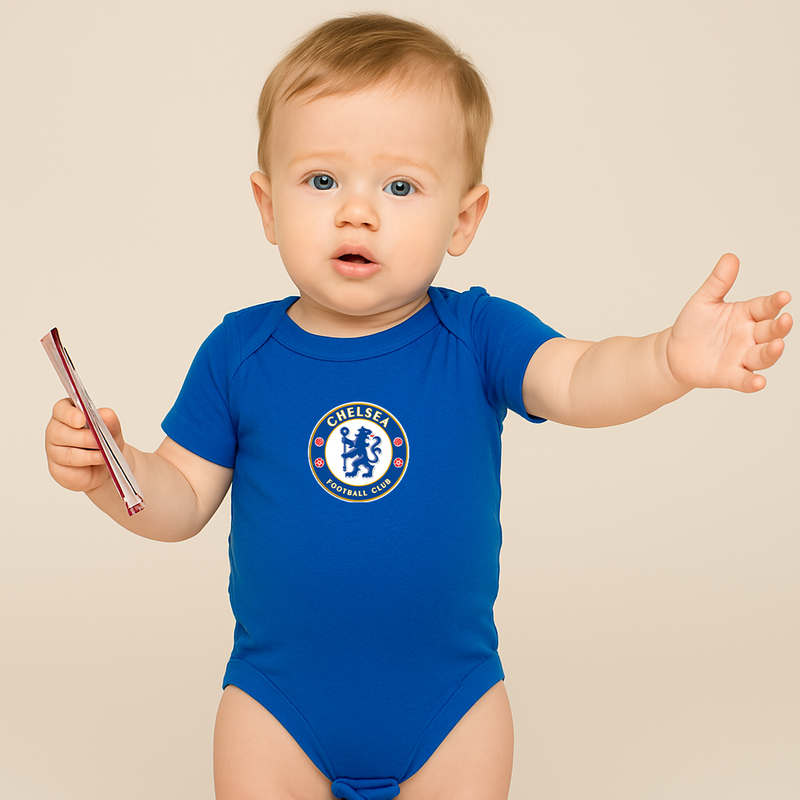 Baby Chelsea Soccer Romper Onesie