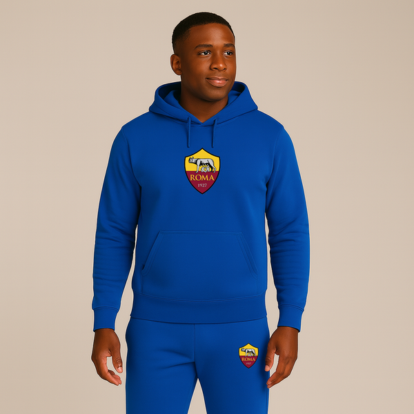Men's AS Roma FC Logo Hoodie Joggers Set