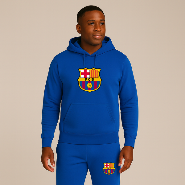 Men's F.C. Barcelona Soccer Logo Hoodie Joggers Set