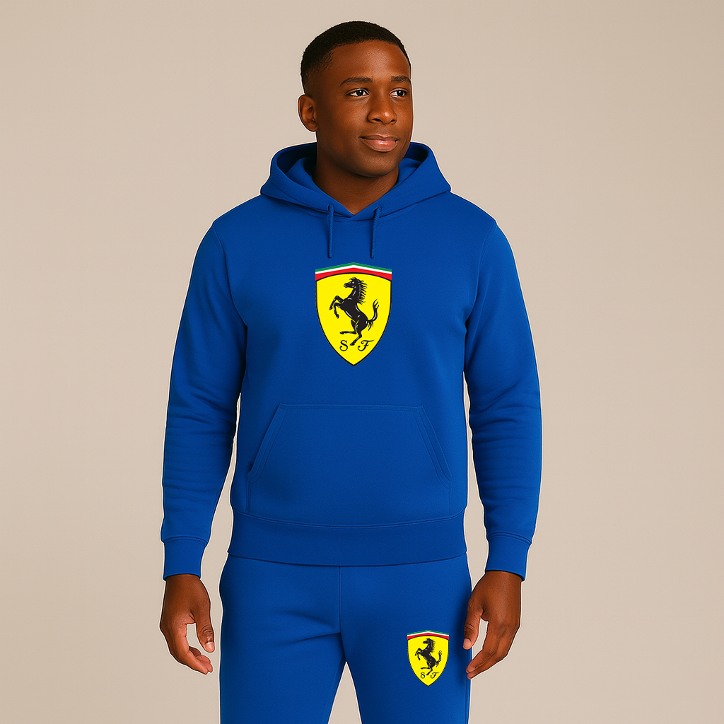Men’s Ferrari Motorsport Car Hoodie Joggers Set