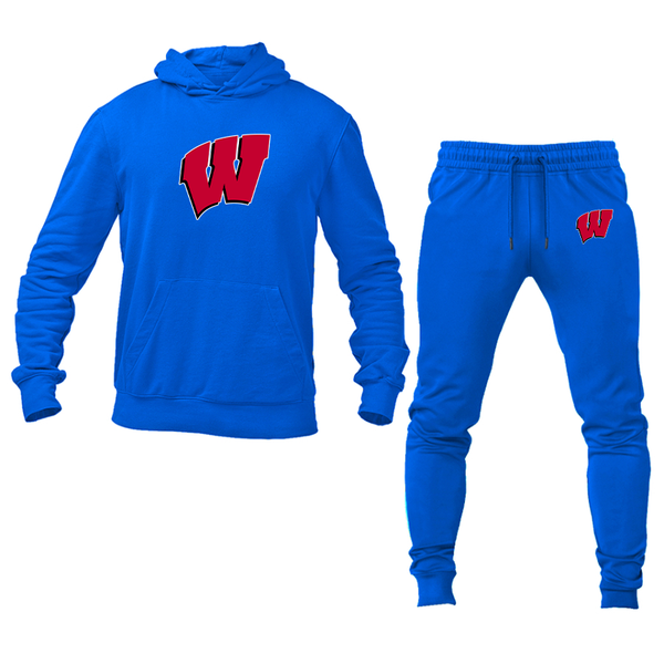 Men's  Wisconsin Badgers Hoodie Joggers Set