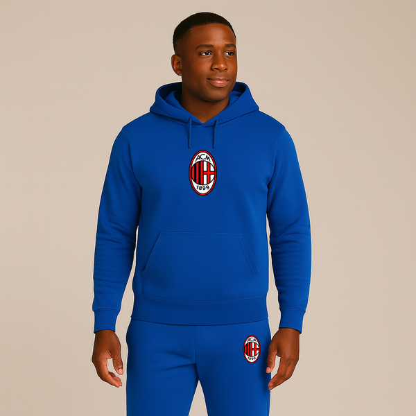 Men’s AC Milan Soccer Logo Hoodie Joggers Set