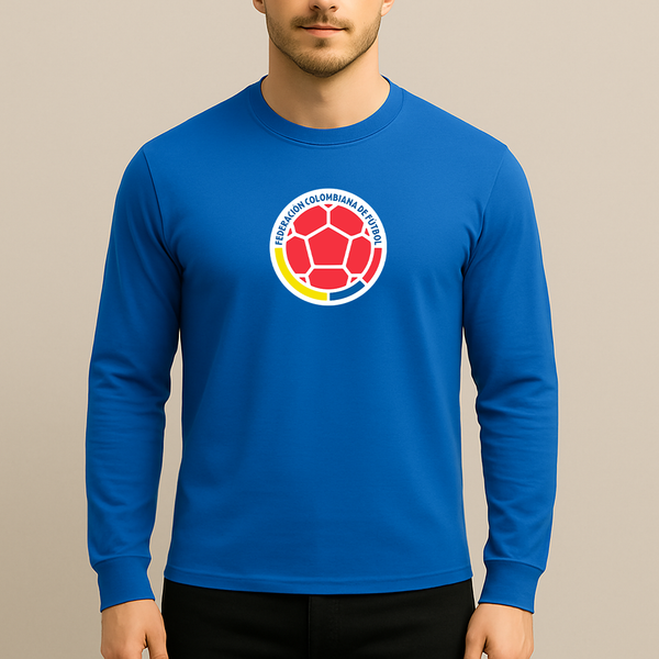 Men's Colombia National Soccer Team Long Sleeve T-Shirt