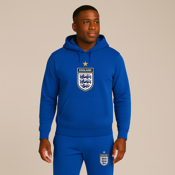 Men's England National Soccer Team Logo Hoodie Joggers Set