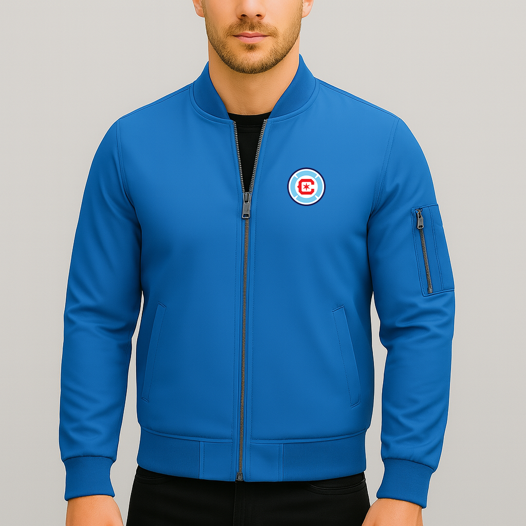 Men's Chicago Fire Soccer Lightweight Bomber Jacket