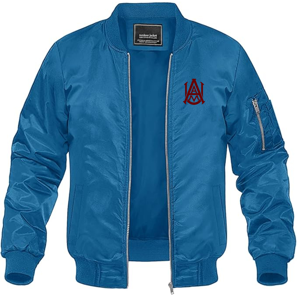 Men's Alabama AM Bulldogs   Lightweight Bomber Jacket Windbreaker Softshell Varsity Jacket Coat