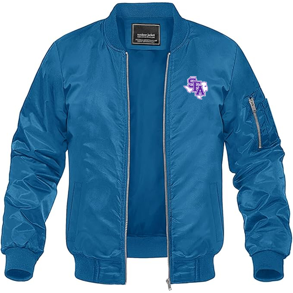 Men's Stephen F. Austin Lumberjacks  Lightweight Bomber Jacket Windbreaker Softshell Varsity Jacket Coat