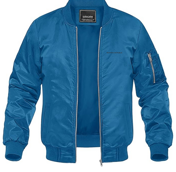 Men's Banana Republic Lightweight Bomber Jacket Windbreaker Softshell Varsity Jacket Coat