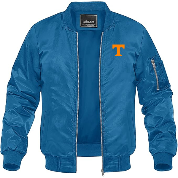 Men's Tennessee Volunteers Lightweight Bomber Jacket Windbreaker Softshell Varsity Jacket Coat