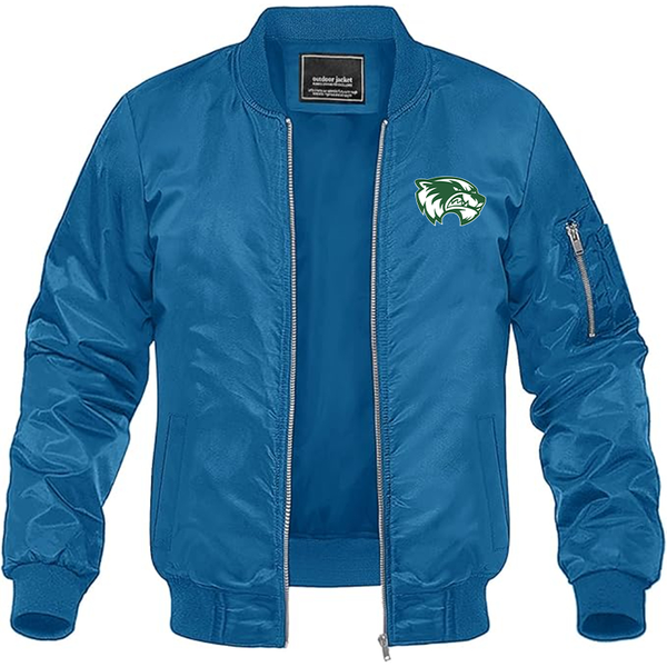 Men's Utah Valley Wolverines Lightweight Bomber Jacket Windbreaker Softshell Varsity Jacket Coat