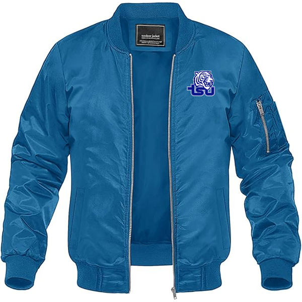 Men's Tennessee State Tigers Lightweight Bomber Jacket Windbreaker Softshell Varsity Jacket Coat