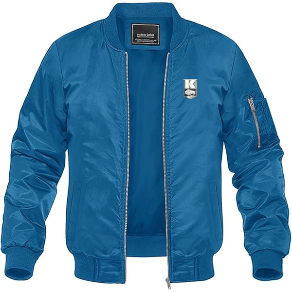 Men's Kaiser Logo Lightweight Bomber Jacket Windbreaker Softshell Varsity Jacket Coat