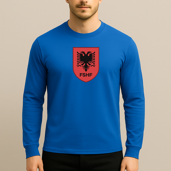 Men's Albania National Soccer Team Long Sleeve T-Shirt