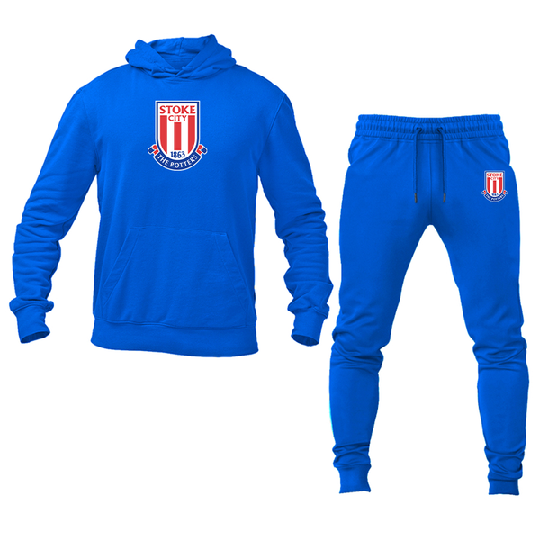 Men's Stoke City Soccer  Hoodie Joggers Set