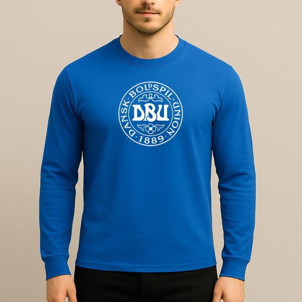 Men's Denmark Soccer Long Sleeve T-Shirt
