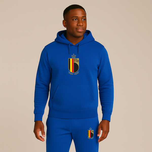 Men's Belgium National Soccer Team Logo Hoodie Joggers Set
