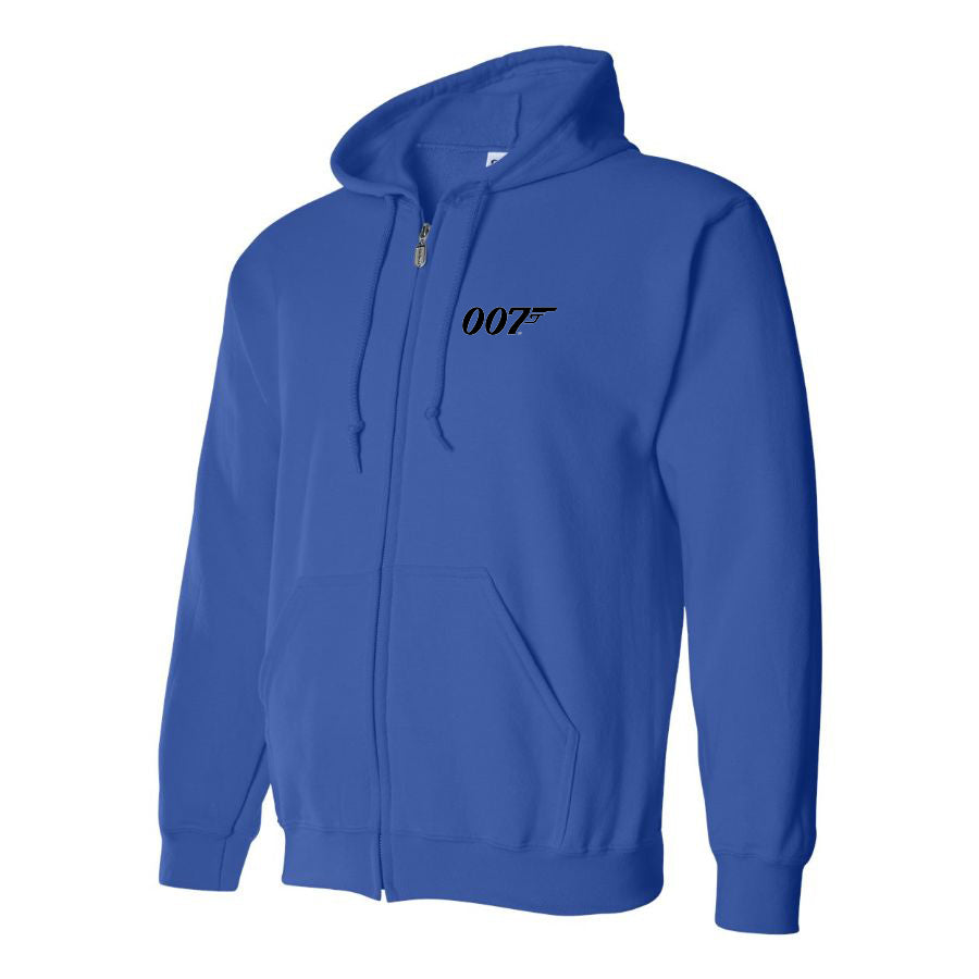 Men's 007 James Bond Movie Zipper Hoodie