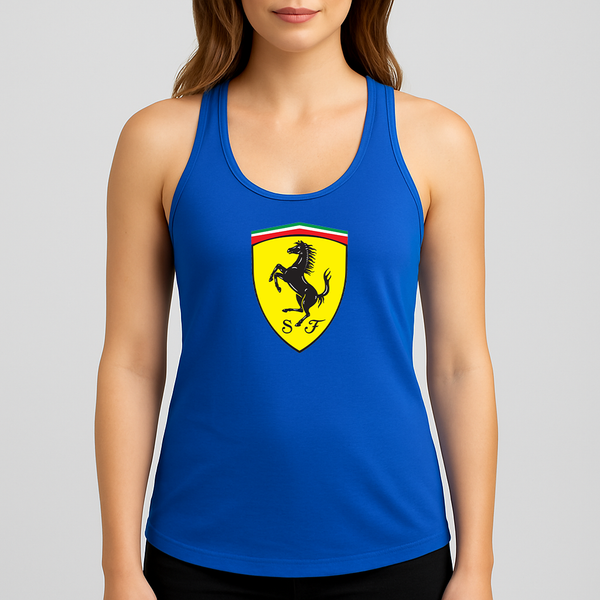 Women's Ferrari Motorsport Car Racerback Tank Top