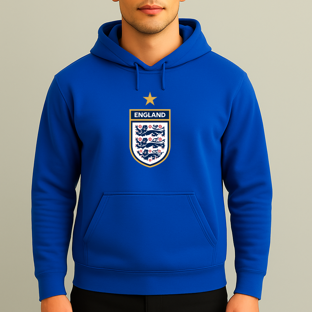 Men's England National Soccer Team Pullover Hoodie