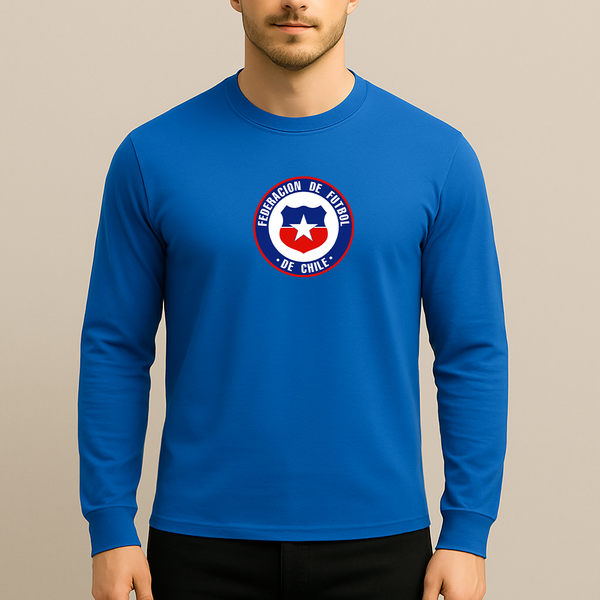 Men's Chile National Soccer Team  Long Sleeve T-Shirt