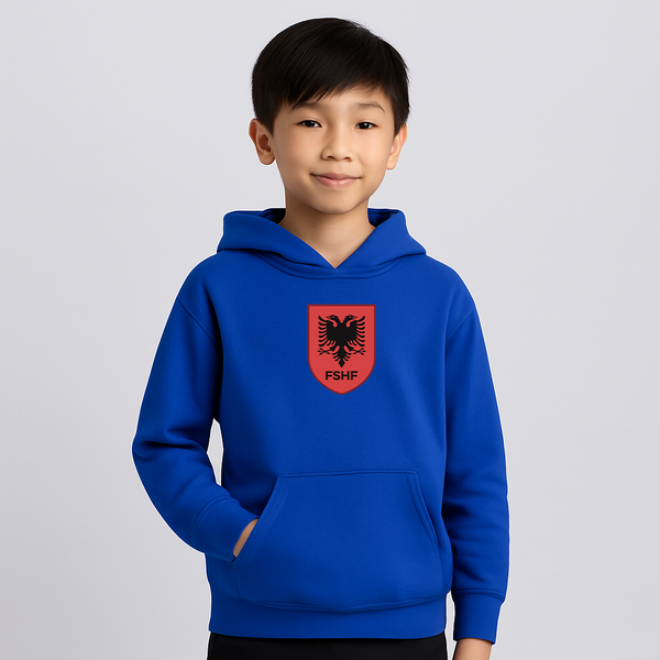 Youth Kids Albania National Soccer Team Pullover Hoodie