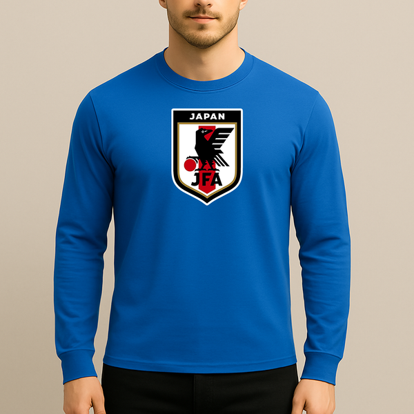 Men's Japan National Soccer Team Long Sleeve T-Shirt