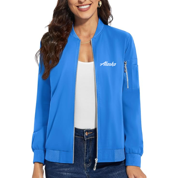 Women's Alaska Airline Premium Bomber Jacket Outerwear