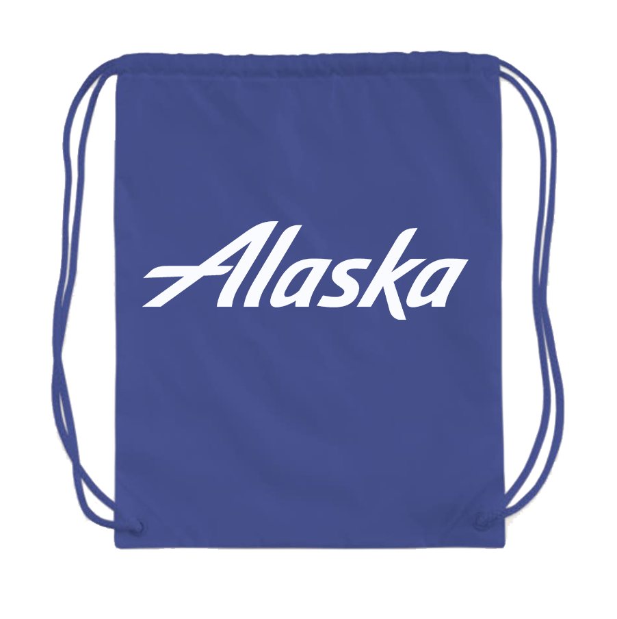 Alaska Airline Drawstring Bag