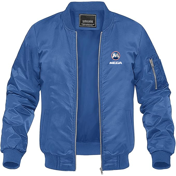 Men's   Aixam Mega  Logo Lightweight Bomber Jacket Windbreaker Softshell Varsity Jacket Coat