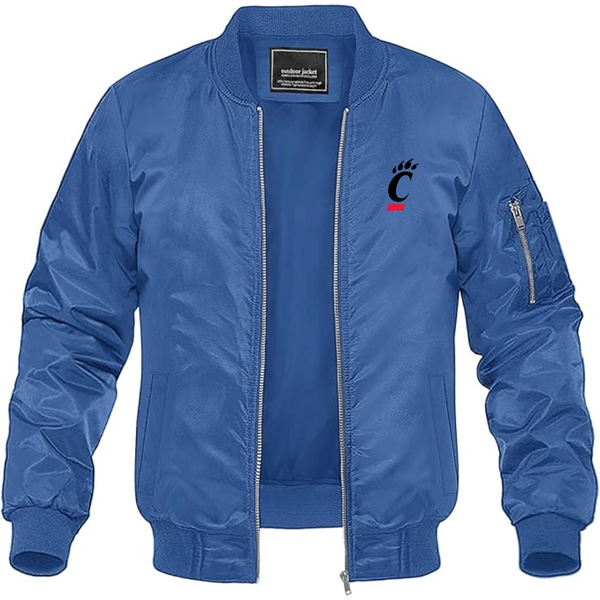 Men's Cincinnati Bearcats Lightweight Bomber Jacket Windbreaker Softshell Varsity Jacket Coat