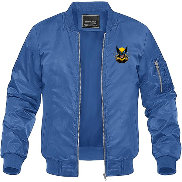 Men's Wolverine 2025 Art  Lightweight Bomber Jacket Windbreaker Softshell Varsity Jacket Coat