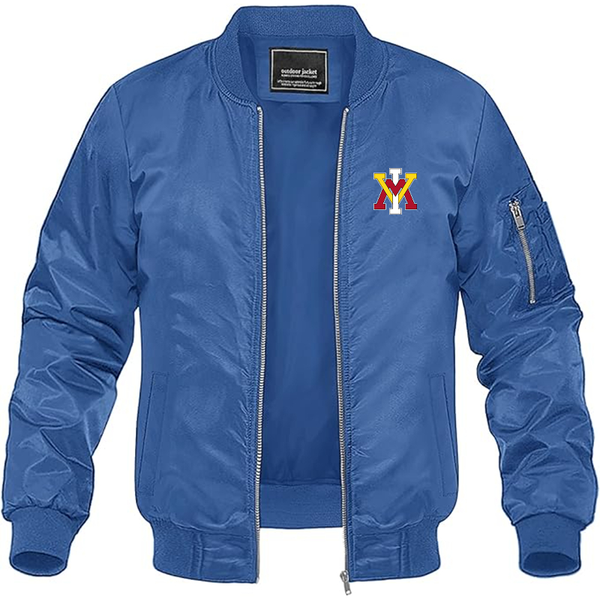 Men's  VMI Keydets Lightweight Bomber Jacket Windbreaker Softshell Varsity Jacket Coat