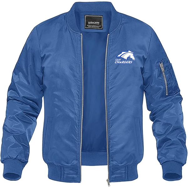 Men's Alabama Huntsville Chargers   Lightweight Bomber Jacket Windbreaker Softshell Varsity Jacket Coat