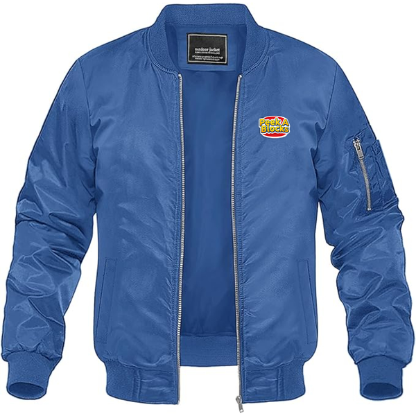 Men's  Peek A Blocks  Lightweight Bomber Jacket Windbreaker Softshell Varsity Jacket Coat