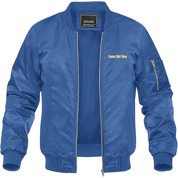 Men's Lana Del Rey  Logo Lightweight Bomber Jacket Windbreaker Softshell Varsity Jacket Coat