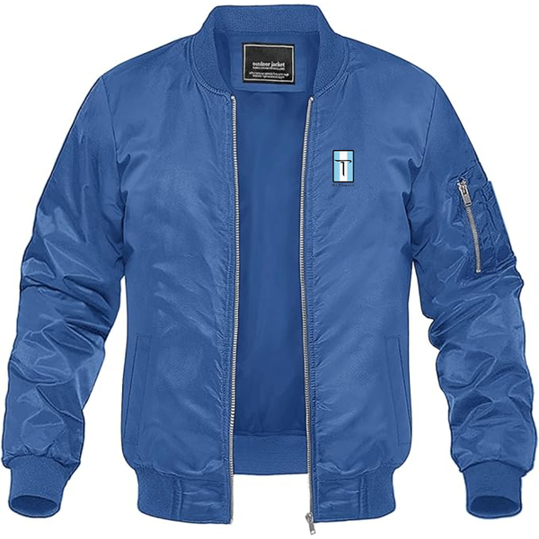 Men's De Tomaso Logo Lightweight Bomber Jacket Windbreaker Softshell Varsity Jacket Coat