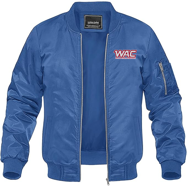 Men's  Western Athletic Conference  Lightweight Bomber Jacket Windbreaker Softshell Varsity Jacket Coat