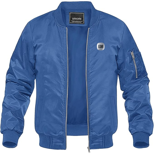 Men's Xiaomi SU7 Logo Lightweight Bomber Jacket Windbreaker Softshell Varsity Jacket Coat