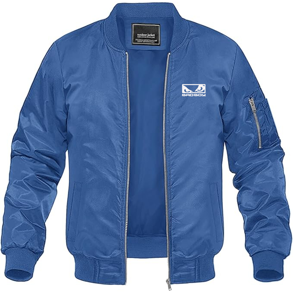 Men's Badboy Logo Lightweight Bomber Jacket Windbreaker Softshell Varsity Jacket Coat