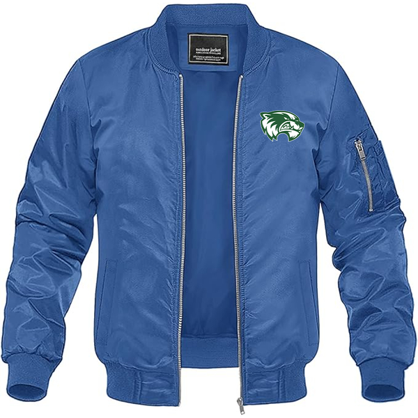 Men's Utah Valley Wolverines Lightweight Bomber Jacket Windbreaker Softshell Varsity Jacket Coat