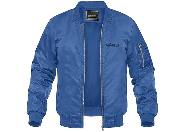 Men's Ann Summers Lightweight Bomber Jacket Windbreaker Softshell Varsity Jacket Coat