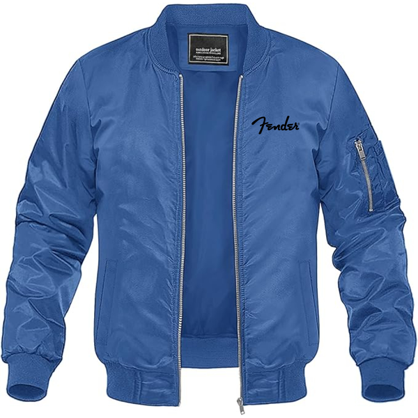 Men's Fender Lightweight Bomber Jacket Windbreaker Softshell Varsity Jacket Coat