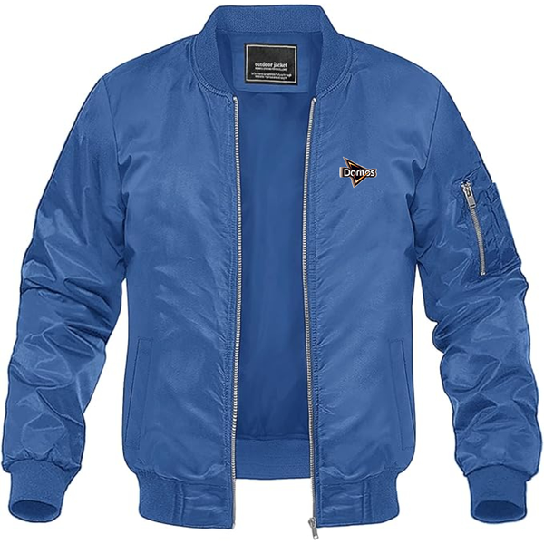 Men's Doritos Logo Lightweight Bomber Jacket Windbreaker Softshell Varsity Jacket Coat
