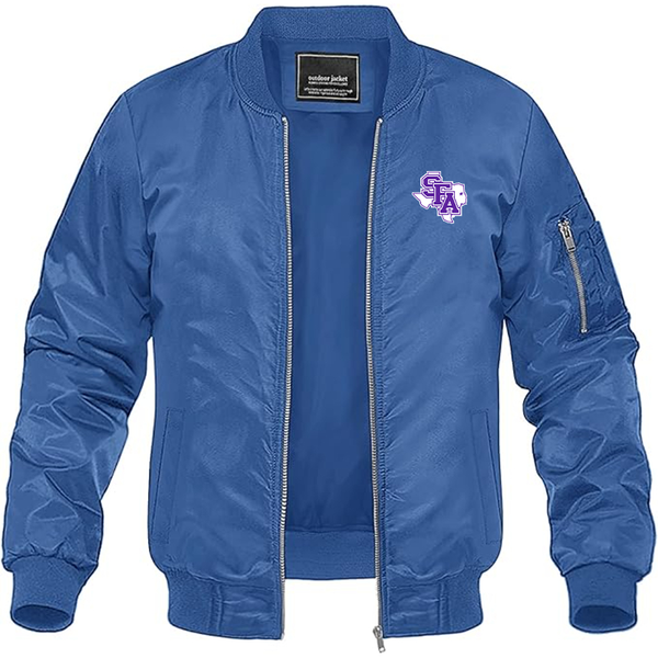 Men's Stephen F. Austin Lumberjacks  Lightweight Bomber Jacket Windbreaker Softshell Varsity Jacket Coat