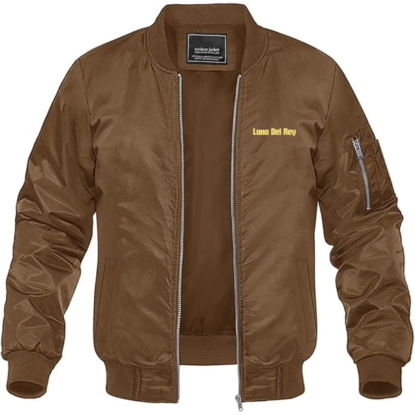 Men's Lana Del Rey  Logo Lightweight Bomber Jacket Windbreaker Softshell Varsity Jacket Coat