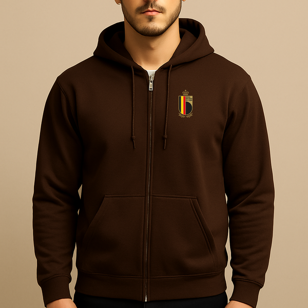 Men's Belgium National Soccer Team Zipper Hoodie