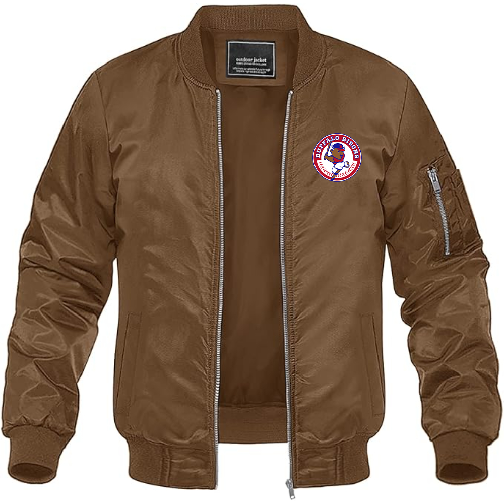 Men's Buffalo Bisons Logo Lightweight Bomber Jacket