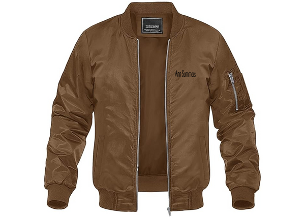 Men's Ann Summers Lightweight Bomber Jacket Windbreaker Softshell Varsity Jacket Coat