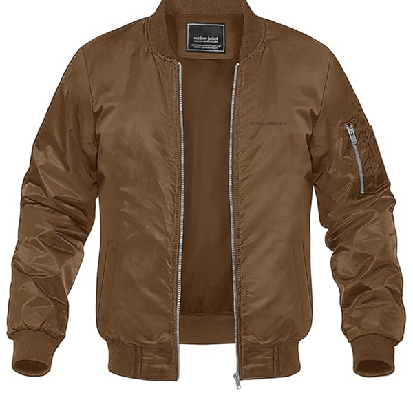 Men's Banana Republic Lightweight Bomber Jacket Windbreaker Softshell Varsity Jacket Coat
