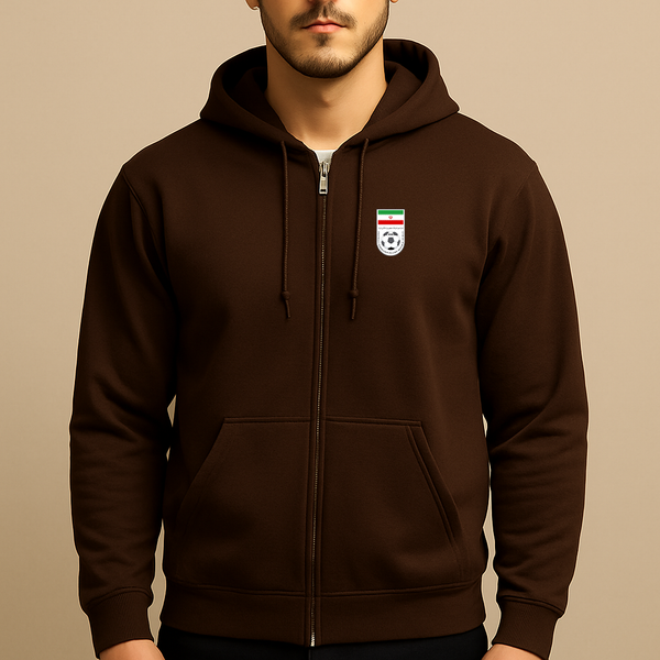 Men's Iran National Soccer Team Zipper Hoodie